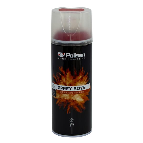 POLİSAN  SPREY BOYA AKRİLİK DÜZ RENKLER/KIRMIZI  400ML