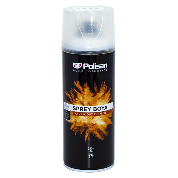 POLİSAN SPREY BOYA AKRİLİK DÜZ RENKLER BEYAZ 400ml	