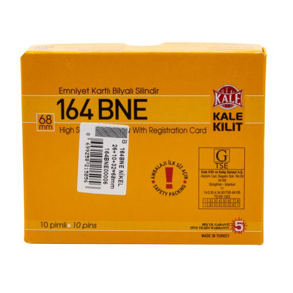 KALE KİLİT 164 BNE 68MM EMNİYET KARTLI  BİLYALI STANDART SİLİNDİR	